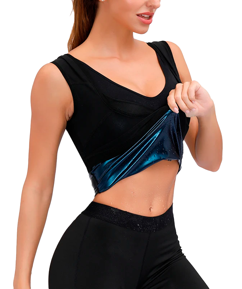 COMBO Modeling Fitness Camiseta sin mangas con efecto sauna - Mujer Paga 1 y recibe 2