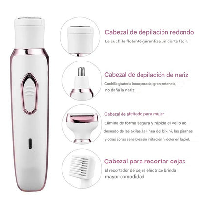 Depiladora Maquina Recargable 4 En 1